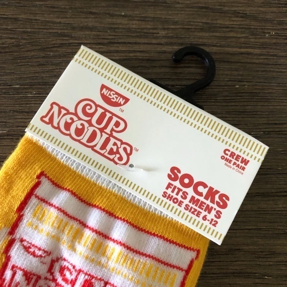 Cup of Noodles food novelty men’s crew socks